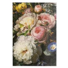 A POPPY, PEONIES, ROSES and NASTURTIAMS used postcard 1994 #