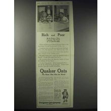 1913 Quaker Oats Ad - Rich and Poor