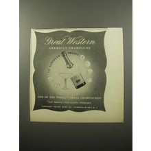 1950 Great Western Champagne Ad - Six European Awards