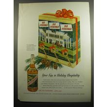 1951 Old Fitzgerald Bourbon Ad - Your key to Holiday Hospitality