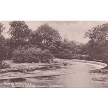 Horse Shoe Falls Berwyn Great Western Train Railway Postcard