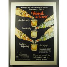 1954 Martini & Rossi Vermouth Ad - Bright new idea that's sweeping the country!