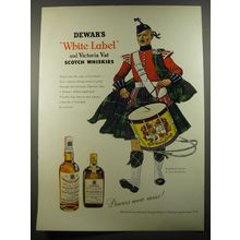 1954 Dewar's White Label Scotch Ad - Traditional tartan of clan MacIntyre