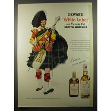 1954 Dewar's White Label Scotch Ad - drum major of the Gordon Highlanders