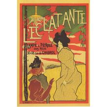 Lec Latante French Victorian 1895 Theatre Poster Postcard