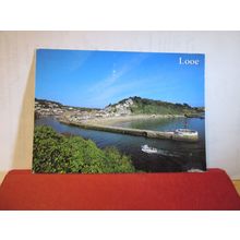 BANJO PIER & HARBOUR ENTRANCE LOOE, CORNWALL used postcard by J Salmon 2010 pm =