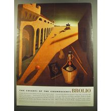 1960 Brolio Chianti Wine Advertisment - The Chianti of the Cognoscenti Brolio