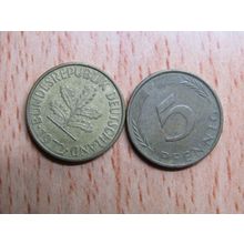 1972f 5 Pfennig Germany Coin