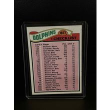 Dolphins Checklist #214 | 1977 Topps Football Trading Card