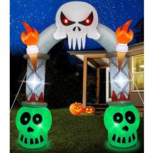 10FT Halloween Decorations Outdoor Inflatable Archway Skeleton Halloween Blow up
