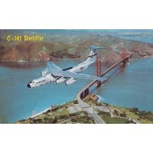 C-141 Starlifter at Travis Air Force Base American Military Plane Postcard