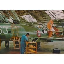 Cartolina Aereo Collaudi Agli Italian Military Plane Hangar Postcard