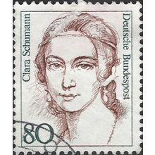 GERMANY, WOMEN, Clara Schumann (1819-1896), brown 1986, 80pf, #4