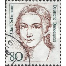 GERMANY, WOMEN, Clara Schumann (1819-1896), brown 1986, 80pf, #6