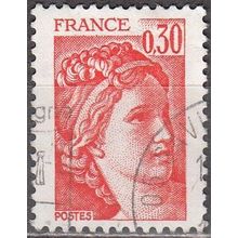 France 1978 Michel 2086Y O Cote (2008) 0.20 € Sabine de Gandon Cachet rond