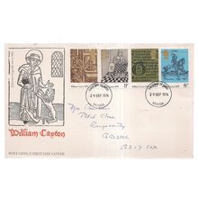 WILLIAM CAXTON fdc 29th September 1976 stamps #