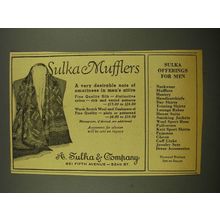 1942 A. Sulka & Company Mufflers Ad
