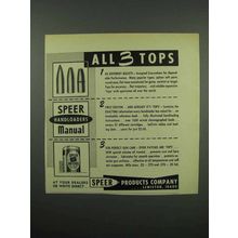 1955 Speer Bullets Ad - All 3 Tops