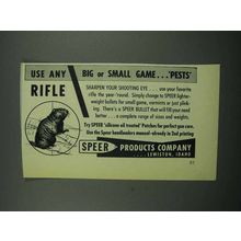 1955 Speer Bullets Ad - Use Any Big or Small Game