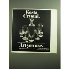 1970 Georg Jensen Kosta Crystal Ad - Kosta Crystal. Art you use.