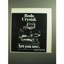 1970 Georg Jensen Boda Crystal Ad - Boda Crystal. Art you use