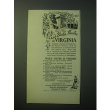 1948 Virginia Tourism Ad - Don't miss Barter Theatre in Virginia