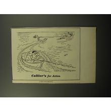 1951 Collier's Magazine Advertisement - cartoon by Virgil Partch - Water Skiing
