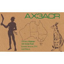 Boronia Victoria Amateur Radio Australian Map 1970s QSL Card