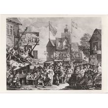 Hogarth Southwark Fair VA& Museum Real Photo Painting Postcard