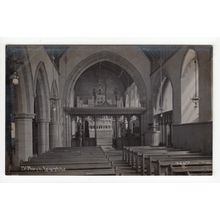 St Mary's Church Interior Laverstoke Postcard RP Hampshire