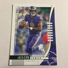 2019 Panini Absolute Football Baltimore Ravens Lamar Jackson Green Parallel Card