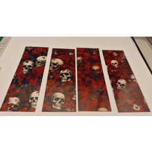 Skull Roses Flowers Bookmarks Book Markers Gift For Reader (X4)