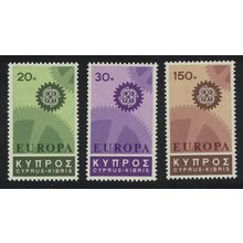 Cyprus Cogwheels Europa 3v 1967 MNH SG#302-304