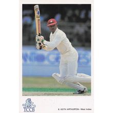 Keith Arthurton West Indies TCCB Classic Cricket Photo Postcard