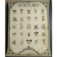 DAVE MATTHEWS 25 OUTLAWS CHARACTER DRAWINGS POKER CARD CONCERT POSTER A #/100 N