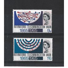 GB.International Telecommincations Union Centenary set of 2.Mounted Mint.Jul25b