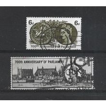 GB.700th Anniv of Simon de Montfort's Parliament set of 2.Fine Used.Jul25