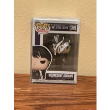 Funko Pop! Wednesday Addams #1309 Facsimile Laser Autographed (Box & Protector)
