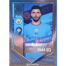 Topps Champions League 22/23 Sticker 320 Ruben Dias Manchester City Captain