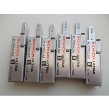 Vintage - SCHICK - Injector - Ultra 6 Platinum - Razor Refill Cartridges x 6