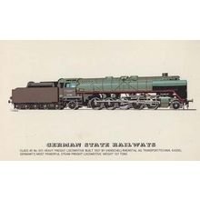 German State Railways Henschel Rheinstal Freight Locomotive Train Postcard