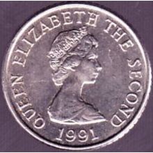1991 Jersey 5 Pence Coin