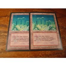 Magic The Gathering, MTG, 2-Cards, 1994, SVYELUNITE TEMPLE, ex/nm