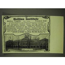1908 Hollins Institute Ad - West Building