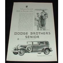 1929 Dodge Landau Sedan Ad, Advanced Style!!