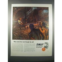 1946 SKF Ball and Roller Bearings Ad - Through the Mill