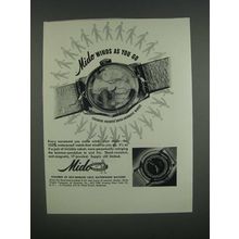 1946 Mido Watch Ad - Mido winds as you go
