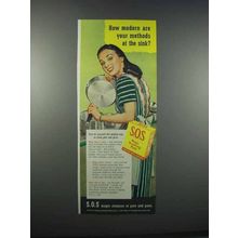 1946 S.O.S Magic Scouring Pads Ad - How Modern
