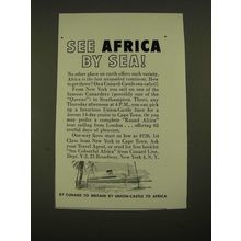 1960 Cunard Union-Castle Cruise Ad - See Africa by Sea