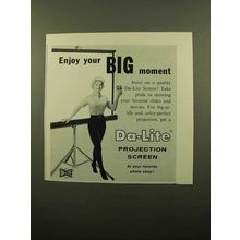 1960 Da-Lite Projection Screen Ad - Enjoy Big Moment